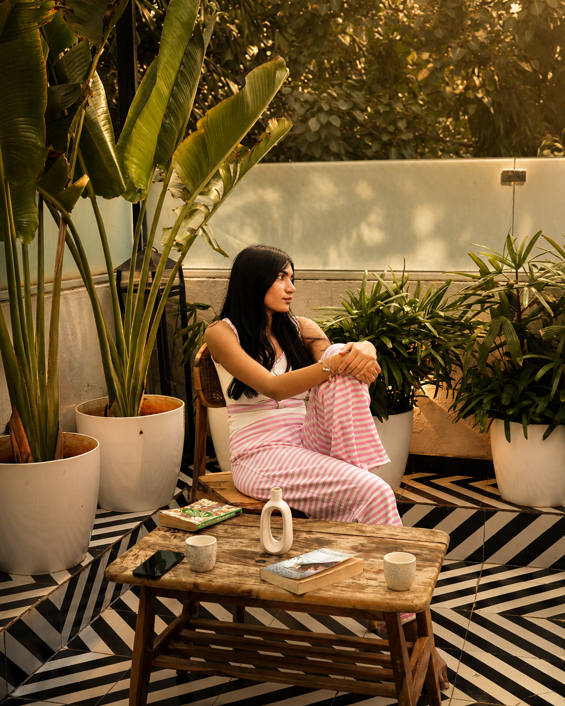 Slow Morning Stripes Wide-Leg Pants